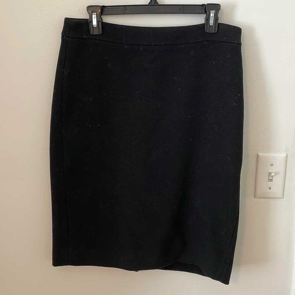 J. Crew black wool skirt